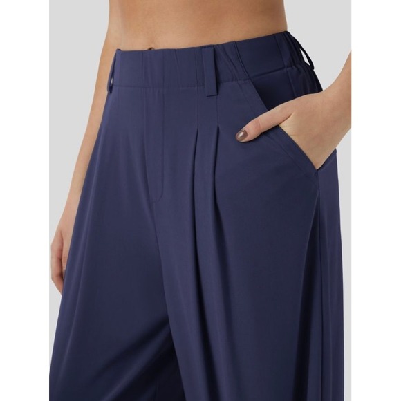 Halara Breezeful High Waisted Wide Leg Flowy Palazzo Casual Pants Large - Picture 3 of 16